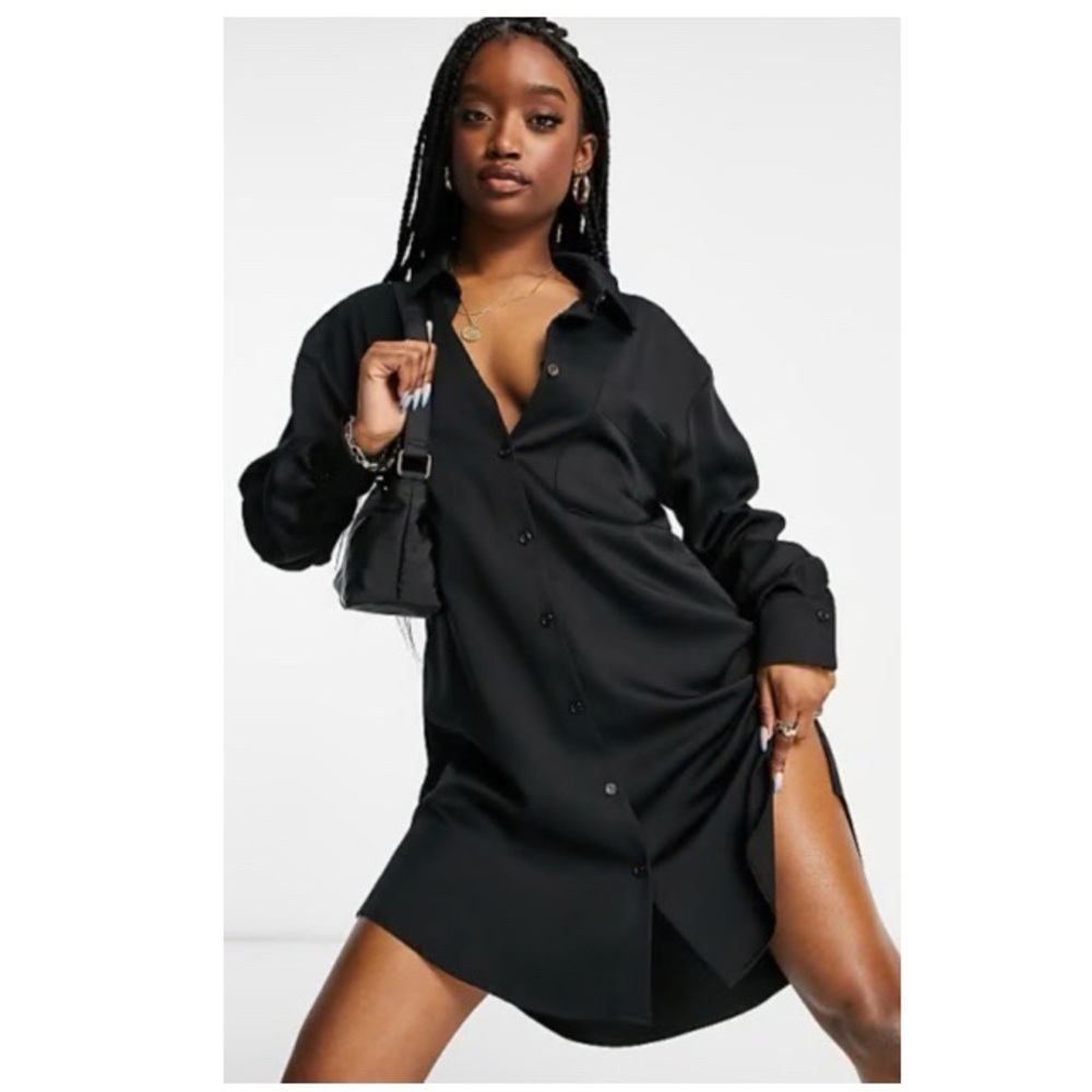 Stella McCartney Black Shirt Mini Dress